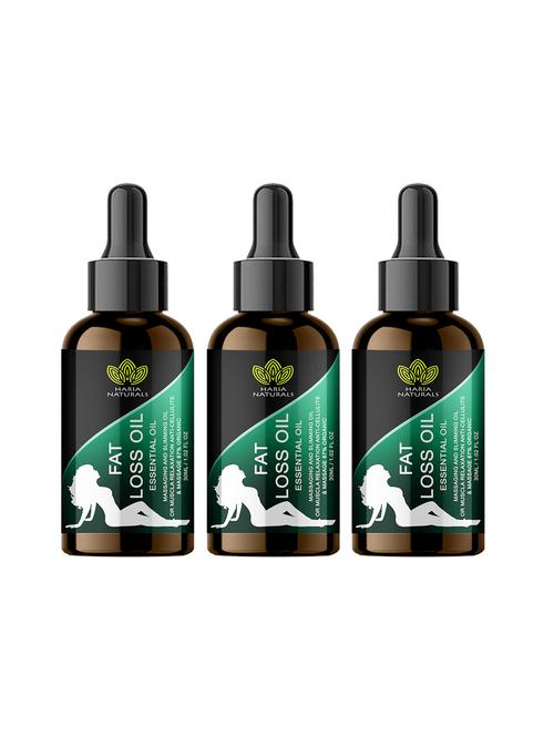 haria naturals fat loss oil  for stomach, hips & thigh fat loss 90ml (men & women) - 18722314 - Very Small Image - 1
