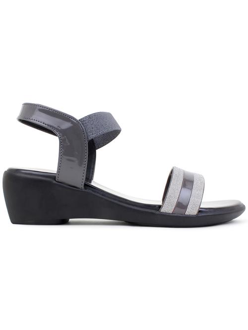 black grey strap wedge - 18730542 - Very Small Image - 1