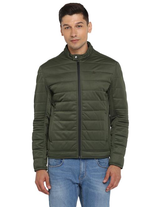green solid quilted jacket - 18730560 - Very Small Image - 1