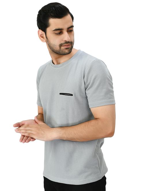 grey solid regular t-shirt - 18730578 - Very Small Image - 1