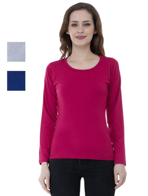 round neck solid tee combo - 18730655 - Very Small Image - 1