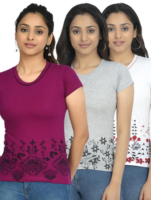 pack of 3 round neck regular tee - 18731128 - Very Small Image - 1