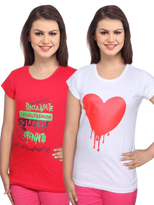 pack of 2 round neck printed regular tee - 18731234 - Very Small Image - 1