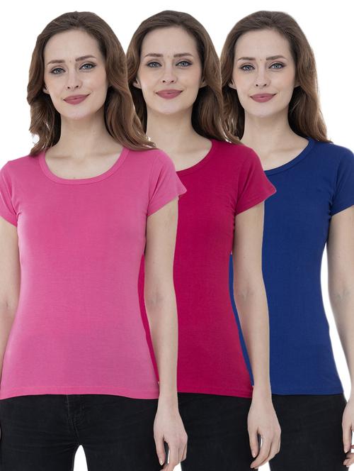 round neck solid tee combo - 18731423 - Very Small Image - 1
