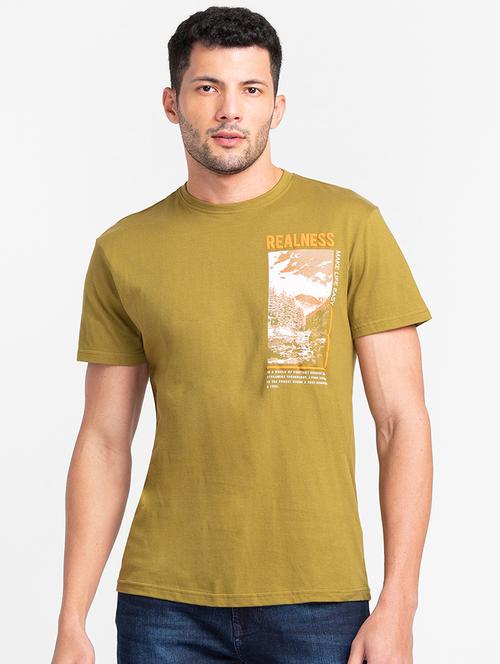 round neck front printed regular t-shirt - 18734962 - Very Small Image - 1