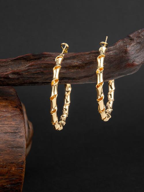 gold brass hoop earring - 18736152 - Very Small Image - 1