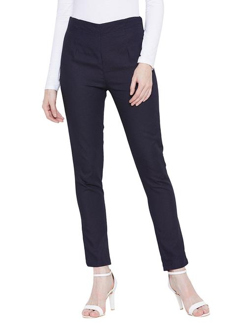 women printed pleated cigarette pants - 18736423 - Very Small Image - 1