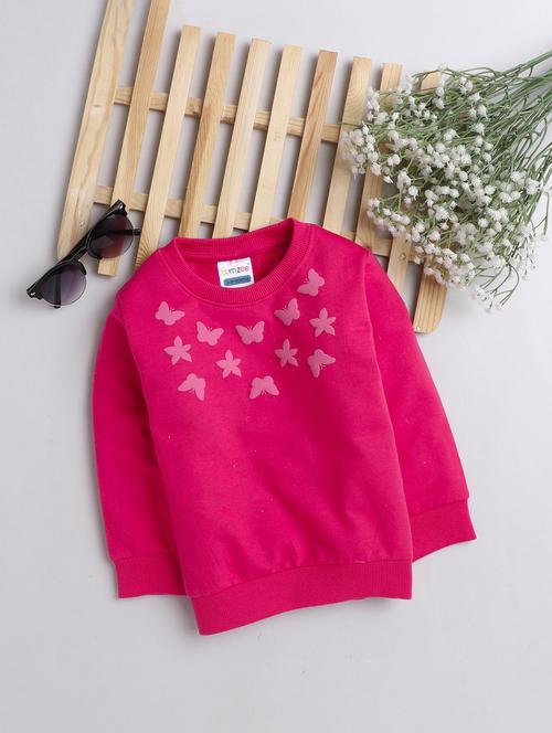 chest print round neck sweatshirt - 18736616 - Very Small Image - 1