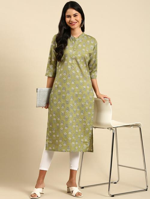 women's straight kurta - 18736738 - Very Small Image - 1