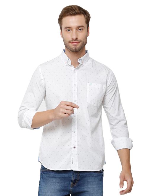 white printed casual shirt - 18738165 - Very Small Image - 1