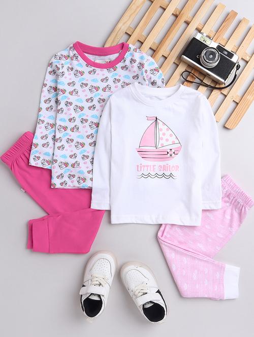 girls multi color nightwear combo - 18738986 - Very Small Image - 1