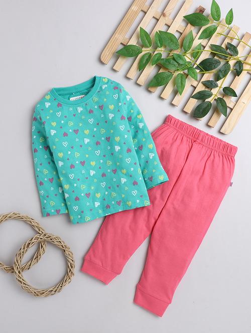 pink printed nightwear set - 18738992 - Very Small Image - 1