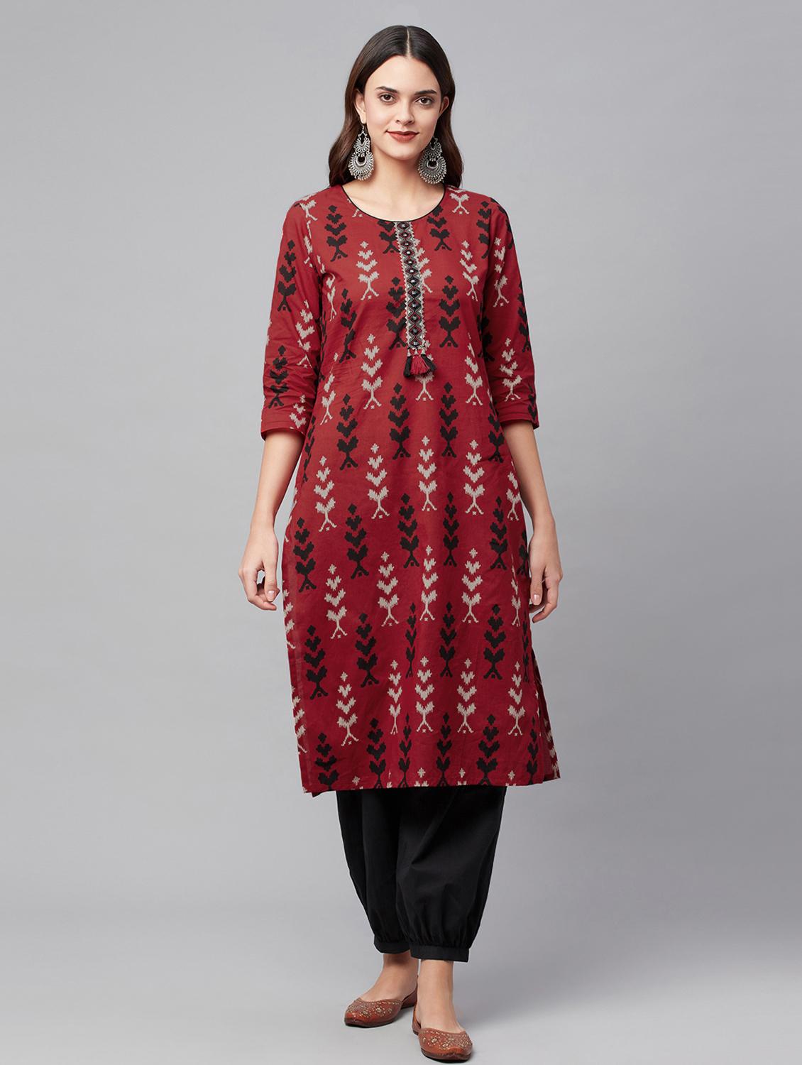 printed kurta salwar set - 18739074 - Zoom Image - 2