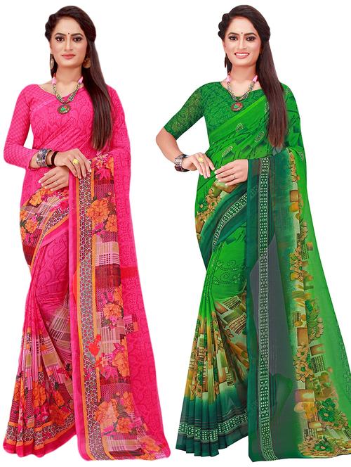 women's saree combo with blouse - 18740305 - Very Small Image - 1