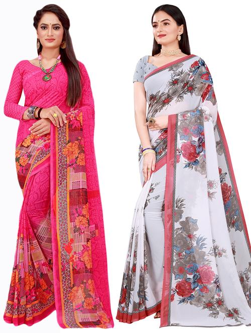 women's saree combo with blouse - 18740591 - Very Small Image - 1