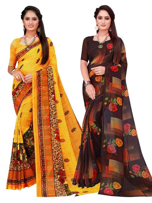 women's saree combo with blouse - 18740966 - Very Small Image - 1