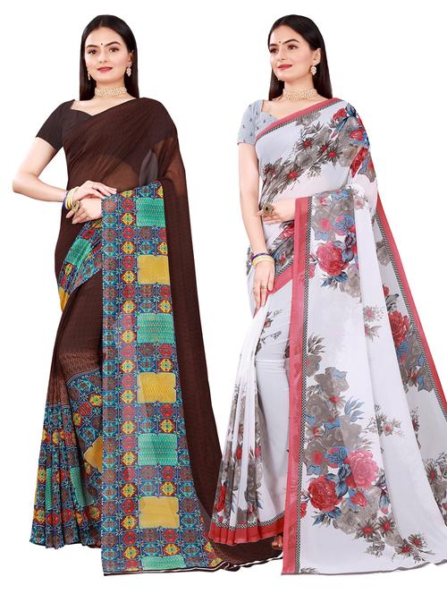 women's saree combo with blouse - 18741107 - Very Small Image - 1