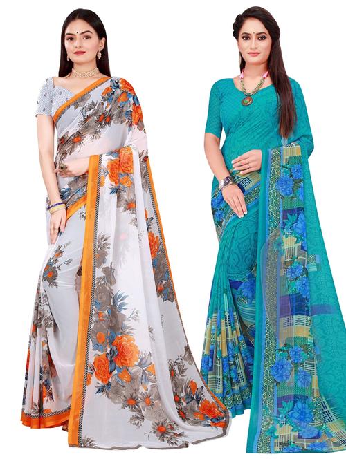 women's saree combo with blouse - 18741112 - Very Small Image - 1