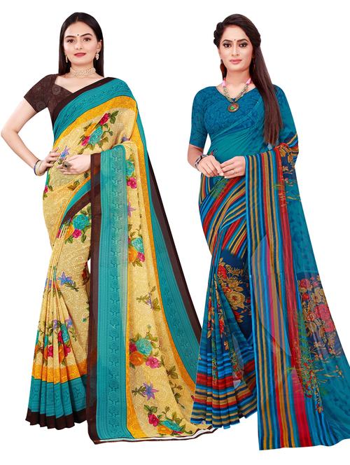 women's saree combo with blouse - 18741122 - Very Small Image - 1