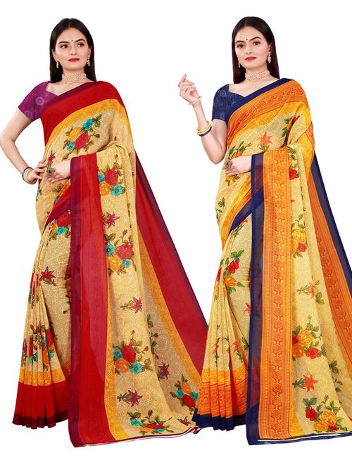 women's saree combo with blouse - 18741162 - Very Small Image - 1