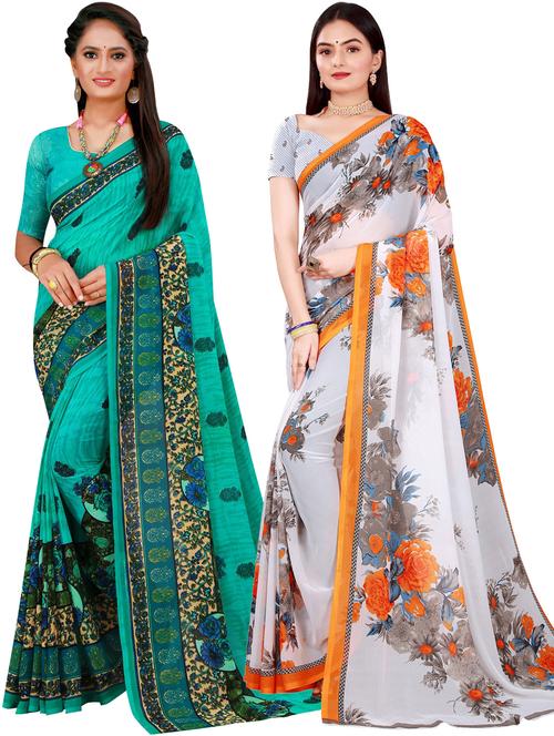 women's saree combo with blouse - 18741820 - Very Small Image - 1