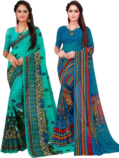 women's saree combo with blouse - 18741827 - Very Small Image - 1