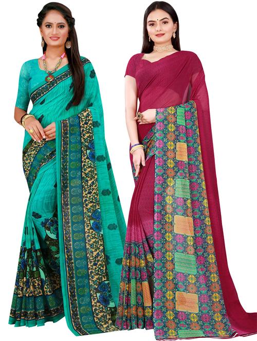 women's saree combo with blouse - 18741843 - Very Small Image - 1