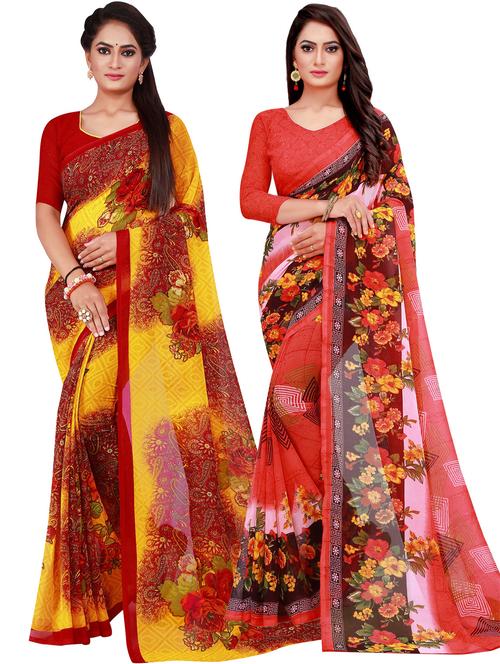 women's saree combo with blouse - 18741880 - Very Small Image - 1