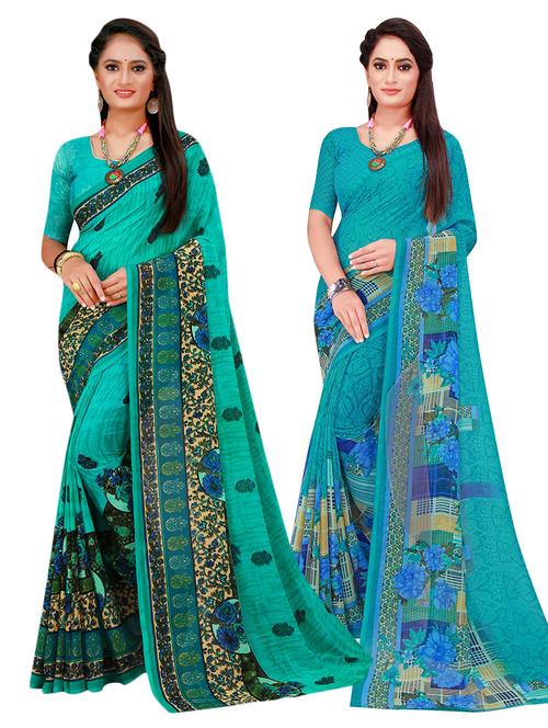 women's saree combo with blouse - 18742438 - Very Small Image - 1