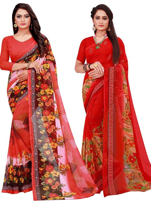 women's saree combo with blouse - 18742656 - Very Small Image - 1