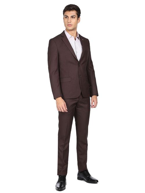 brown solid formal blazer - 18742942 - Very Small Image - 1
