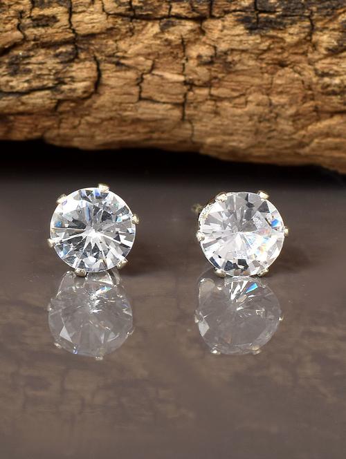silver brass studs earring - 18743452 - Very Small Image - 1