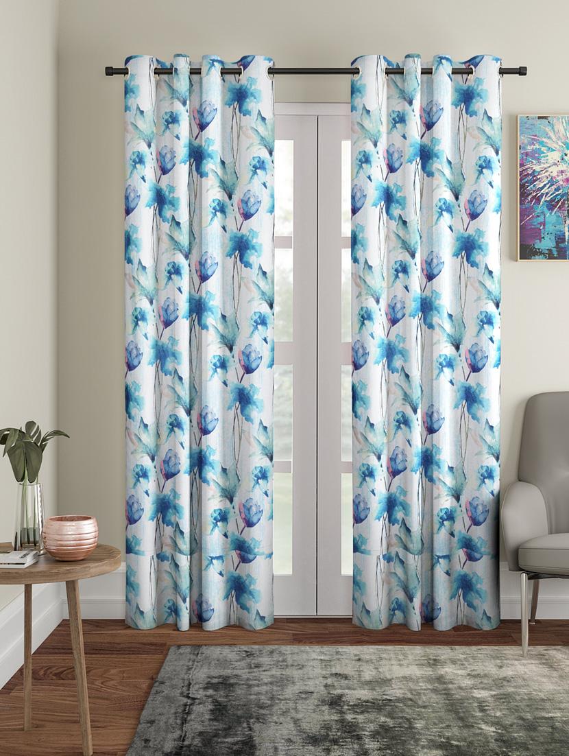 home sizzler abstract flower polyester semi-transparent curtains - 18743653 - Zoom Image - 2