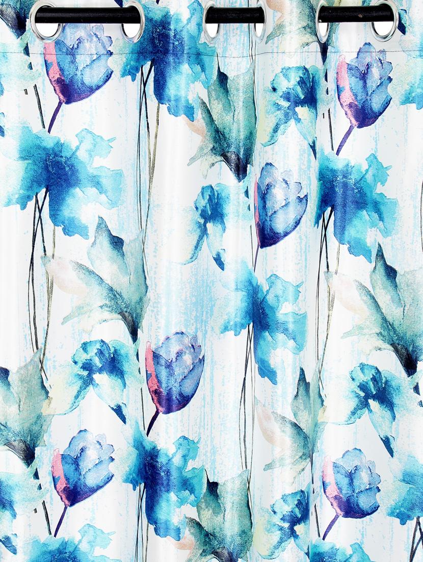 home sizzler abstract flower polyester semi-transparent curtains - 18743653 - Zoom Image - 5