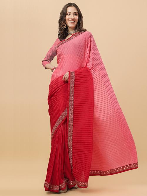 women's bordered royal blue colored saree - 18748514 - Very Small Image - 1