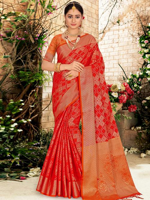women's banarasi saree - 18750860 - Very Small Image - 1