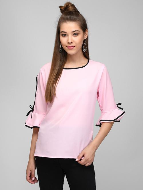 pink crepe regular top - 18757231 - Very Small Image - 1