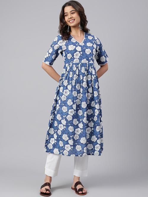 women's flared kurta - 18757912 - Very Small Image - 1