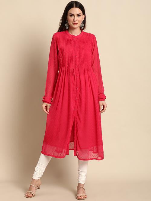 women's front slit kurta - 18757972 - Very Small Image - 1