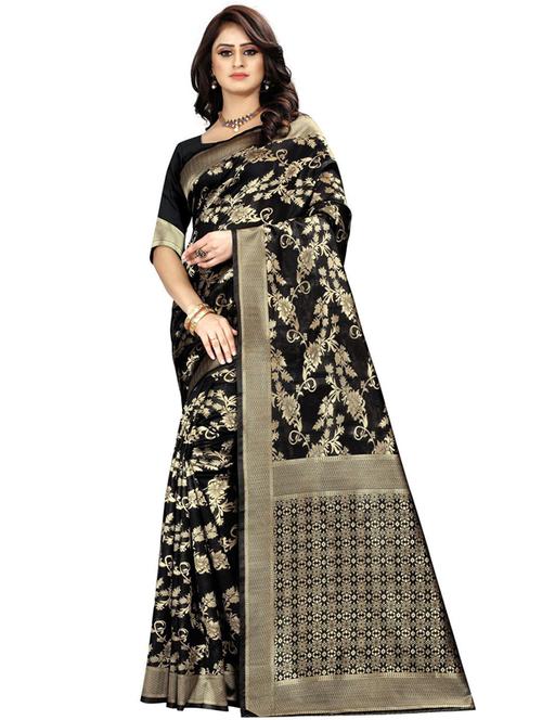 ethnic kanjivaram saree with blouse - 18758379 - Very Small Image - 1