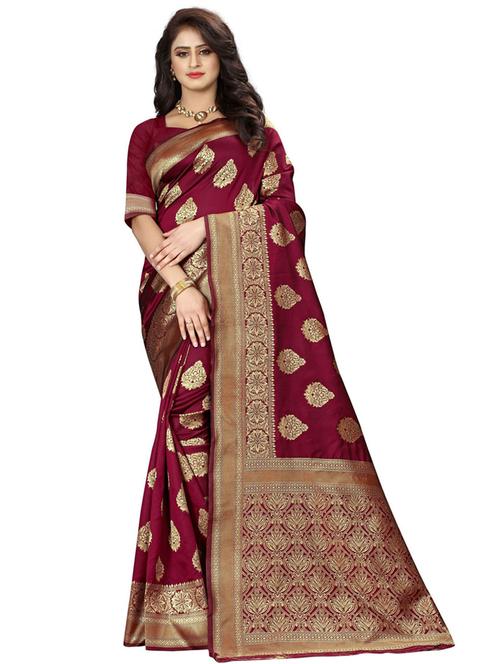 ethnic banarasi saree with blouse - 18758407 - Very Small Image - 1