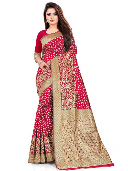 multi coloured banarasi saree with blouse - 18758530 - Very Small Image - 1