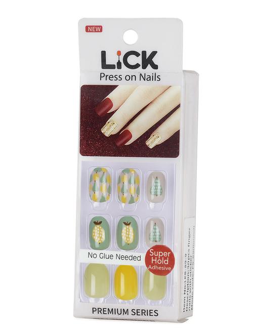 lick 30 pcs artificial reusable french manicure stick on nails with application kit - 18760786 - Very Small Image - 1