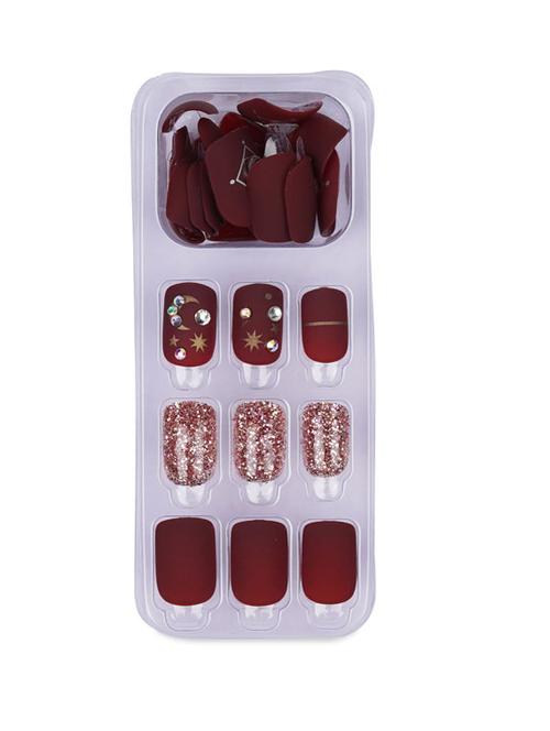 lick 30 pcs artificial reusable matte finish stick on nails false nail extension - 18760817 - Very Small Image - 1