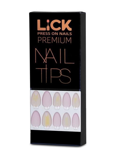 lick 28 pcs french tips artificial/fake nail extension false reusable press on nails - 18760848 - Very Small Image - 1