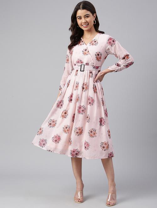 women's fit & flare floral dress - 18765315 - Very Small Image - 1