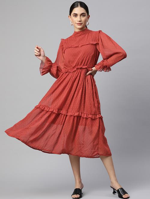 women's tiered dress swiss dots dress - 18765506 - Very Small Image - 1