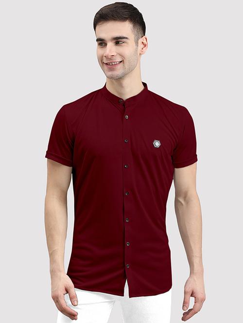 short sleeved solid casual shirt - 18766346 - Very Small Image - 1