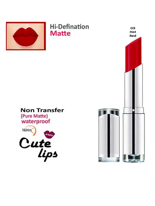 b. berry non transfer long lasting matte lipstick 2.4 gm - # 09 hot red - 18766719 - Very Small Image - 1