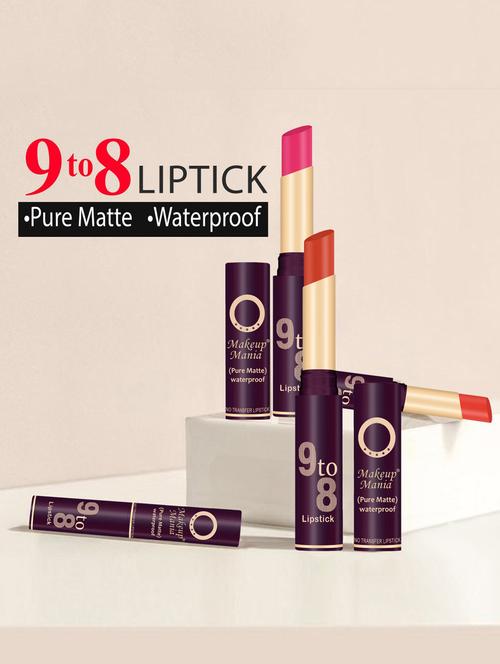 pure matte 9 to 8 long stay waterproof lipstick shade  26-27 - 18766926 - Very Small Image - 1